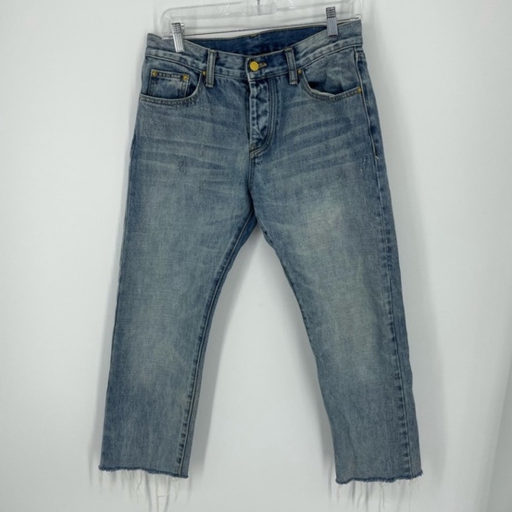 MNML cropped Denim Jeans, frayed hem size 30 distressed
